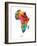 Africa Watercolor Map-Michael Tompsett-Framed Art Print