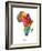 Africa Watercolor Map-Michael Tompsett-Framed Art Print