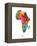 Africa Watercolor Map-Michael Tompsett-Framed Stretched Canvas