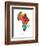 Africa Watercolor Map-Michael Tompsett-Framed Art Print