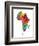 Africa Watercolor Map-Michael Tompsett-Framed Art Print