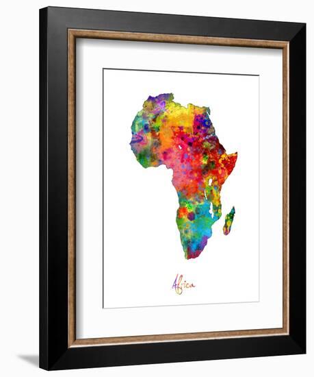 Africa Watercolor Map-Michael Tompsett-Framed Art Print