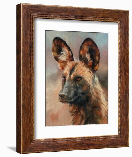 Africa Wild Dog-David Stribbling-Framed Art Print