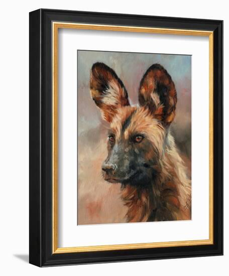 Africa Wild Dog-David Stribbling-Framed Art Print