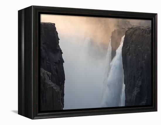 Africa, Zimbabwe, Victoria Falls. Close-Up of Waterfall and Spray at Sunrise-Jaynes Gallery-Framed Premier Image Canvas