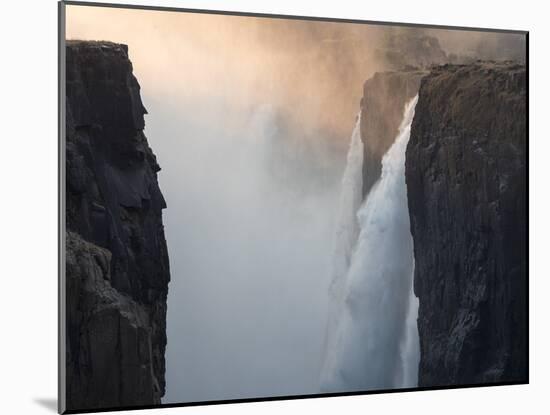 Africa, Zimbabwe, Victoria Falls. Close-Up of Waterfall and Spray at Sunrise-Jaynes Gallery-Mounted Photographic Print