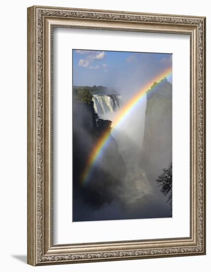 Africa, Zimbabwe, Victoria Falls. Rainbow over Falls-Jaynes Gallery-Framed Photographic Print