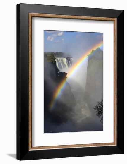 Africa, Zimbabwe, Victoria Falls. Rainbow over Falls-Jaynes Gallery-Framed Photographic Print