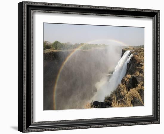 Africa, Zimbabwe, Victoria Falls. Rainbow over Waterfall-Jaynes Gallery-Framed Photographic Print