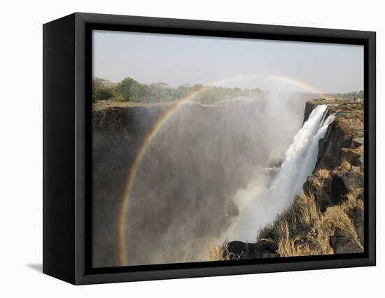 Africa, Zimbabwe, Victoria Falls. Rainbow over Waterfall-Jaynes Gallery-Framed Premier Image Canvas