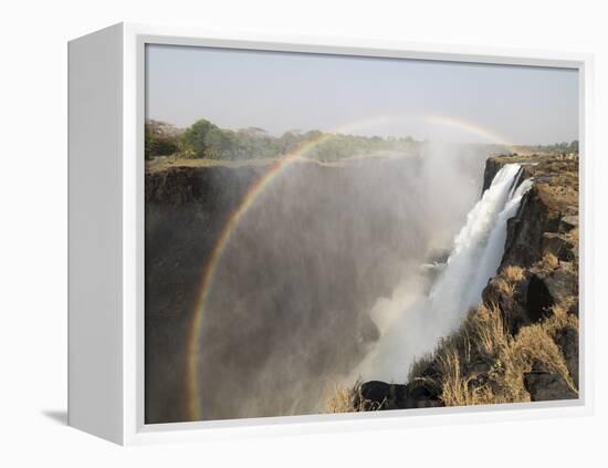 Africa, Zimbabwe, Victoria Falls. Rainbow over Waterfall-Jaynes Gallery-Framed Premier Image Canvas