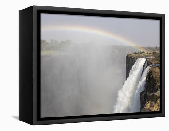 Africa, Zimbabwe, Victoria Falls. Rainbow over Waterfall-Jaynes Gallery-Framed Premier Image Canvas