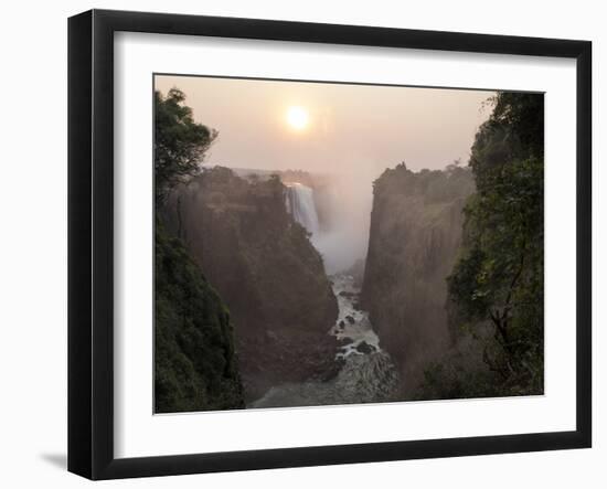 Africa, Zimbabwe, Victoria Falls. View of Waterfalls at Sunrise-Jaynes Gallery-Framed Photographic Print