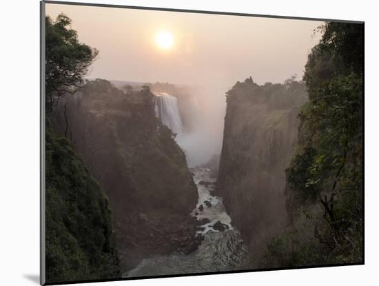 Africa, Zimbabwe, Victoria Falls. View of Waterfalls at Sunrise-Jaynes Gallery-Mounted Photographic Print