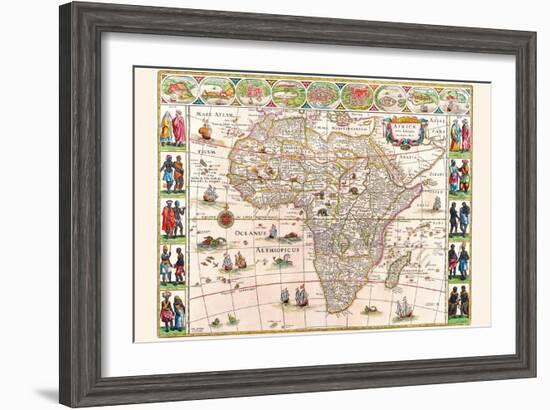 Africa-Willem Janszoon Blaeu-Framed Art Print