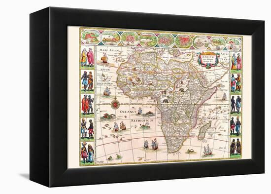 Africa-Willem Janszoon Blaeu-Framed Stretched Canvas