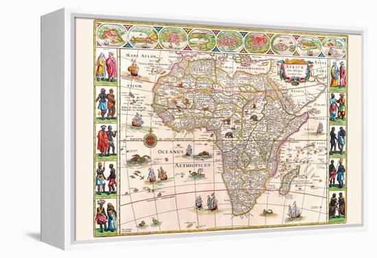 Africa-Willem Janszoon Blaeu-Framed Stretched Canvas