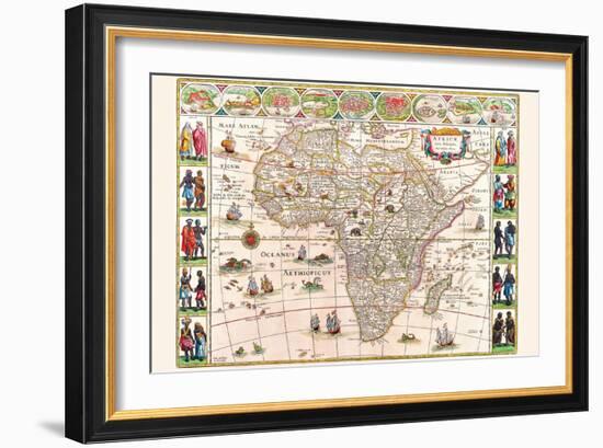 Africa-Willem Janszoon Blaeu-Framed Premium Giclee Print