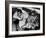 African American Baby Next to Cage of Canaries in a Shelter at School During Severe Flooding-Margaret Bourke-White-Framed Photographic Print