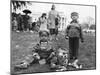 African American Boys with an Easter Basket at the Annual White House Easter Egg Roll-null-Mounted Photo