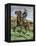 African-American Buffalo Soldier Riding a Frisky Horse Fresh from the Herd, 1880s-null-Framed Premier Image Canvas