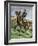 African-American Buffalo Soldier Riding a Frisky Horse Fresh from the Herd, 1880s-null-Framed Giclee Print