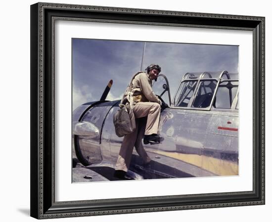 African American Cadet L. Deitz at the Naval Air Base-null-Framed Photo