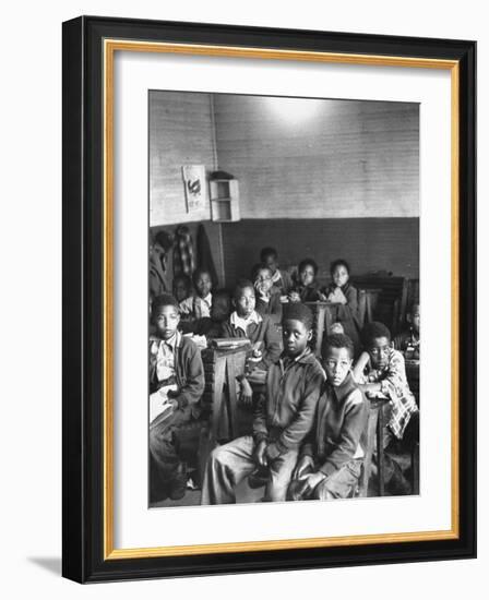 African-American Children in Segregated School Classroom-null-Framed Photographic Print