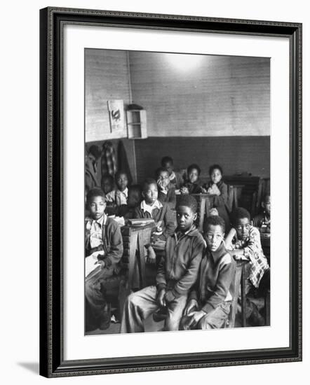 African-American Children in Segregated School Classroom-null-Framed Photographic Print