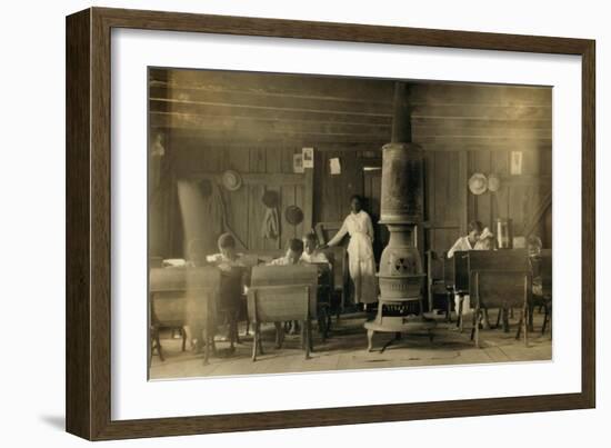 African American Classroom-null-Framed Art Print