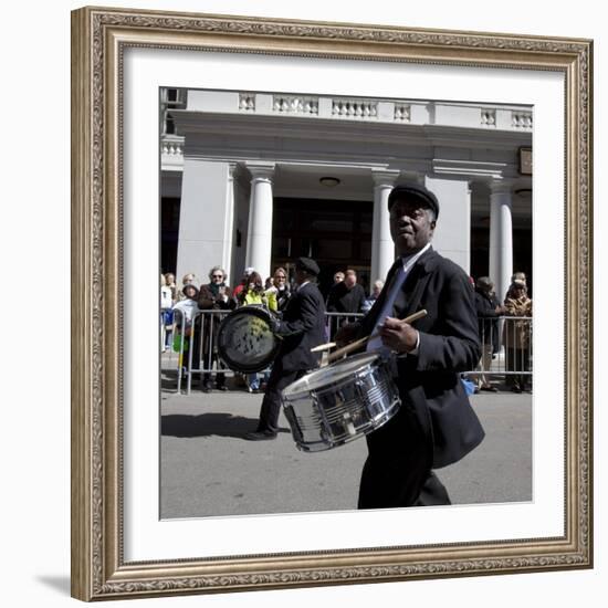 African American Drummers In Parade For Mardi Gras-Carol Highsmith-Framed Art Print