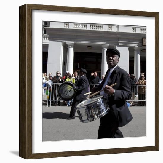 African American Drummers In Parade For Mardi Gras-Carol Highsmith-Framed Art Print