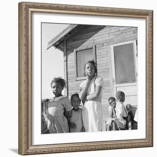 African-American family in California, 1939-Dorothea Lange-Framed Photographic Print