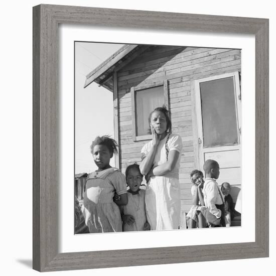 African-American family in California, 1939-Dorothea Lange-Framed Photographic Print