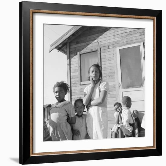 African-American family in California, 1939-Dorothea Lange-Framed Photographic Print