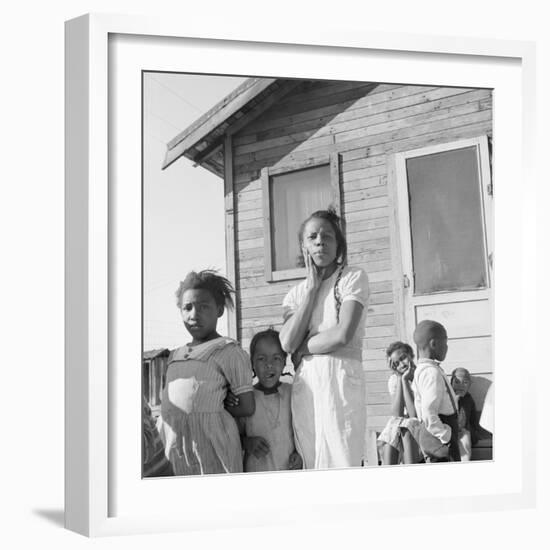 African-American family in California, 1939-Dorothea Lange-Framed Photographic Print