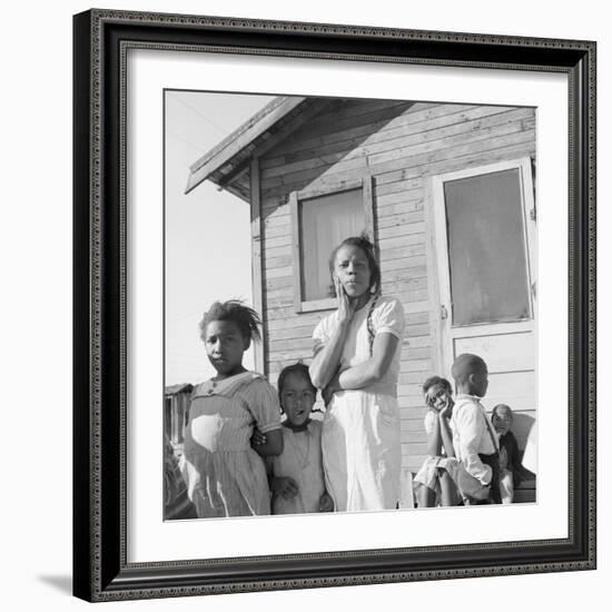 African-American family in California, 1939-Dorothea Lange-Framed Photographic Print