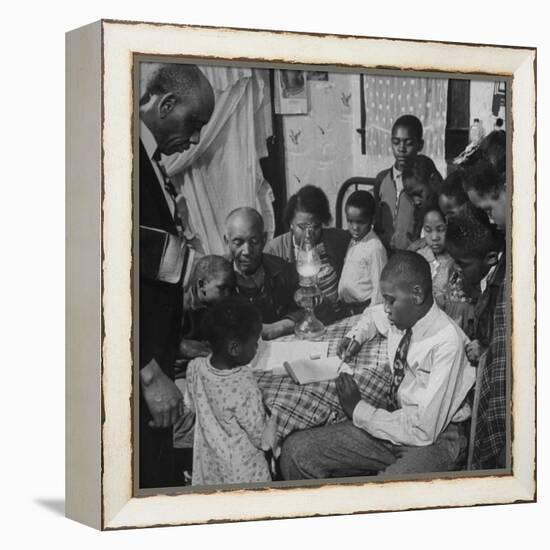 African American Family in the Memphis Area, Where Richard Wright Wrote the Book Called "Black Boy"-Ed Clark-Framed Premier Image Canvas