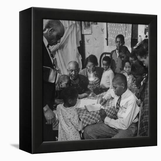 African American Family in the Memphis Area, Where Richard Wright Wrote the Book Called "Black Boy"-Ed Clark-Framed Premier Image Canvas