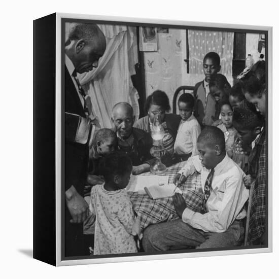 African American Family in the Memphis Area, Where Richard Wright Wrote the Book Called "Black Boy"-Ed Clark-Framed Premier Image Canvas