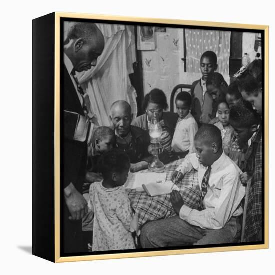 African American Family in the Memphis Area, Where Richard Wright Wrote the Book Called "Black Boy"-Ed Clark-Framed Premier Image Canvas