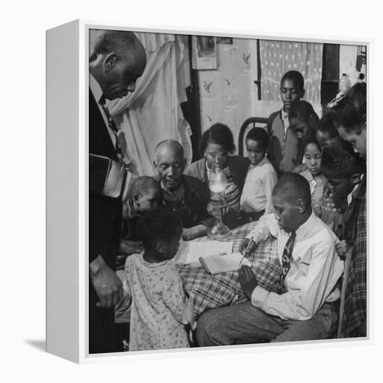 African American Family in the Memphis Area, Where Richard Wright Wrote the Book Called "Black Boy"-Ed Clark-Framed Premier Image Canvas