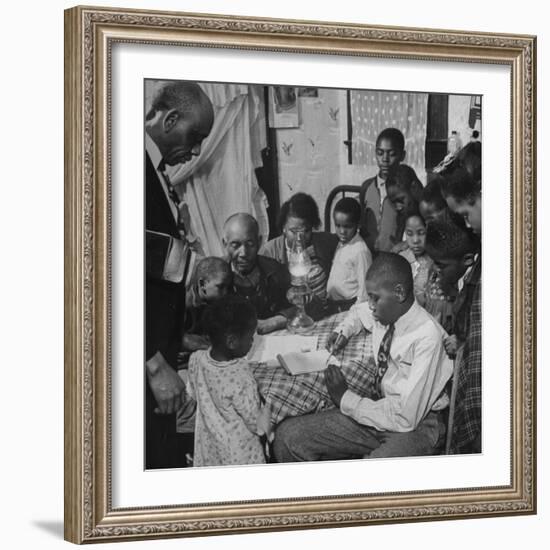 African American Family in the Memphis Area, Where Richard Wright Wrote the Book Called "Black Boy"-Ed Clark-Framed Photographic Print