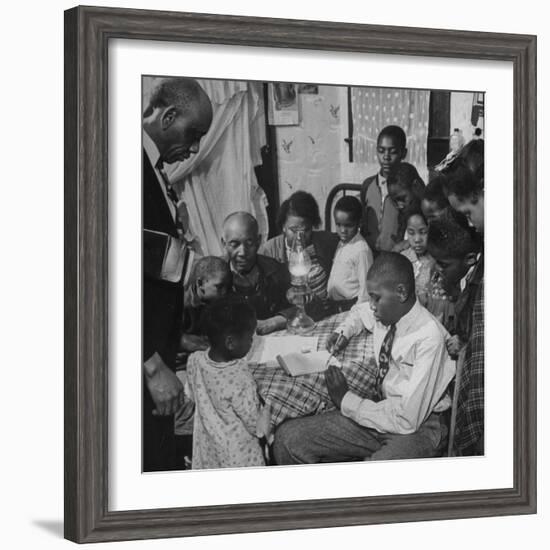 African American Family in the Memphis Area, Where Richard Wright Wrote the Book Called "Black Boy"-Ed Clark-Framed Photographic Print