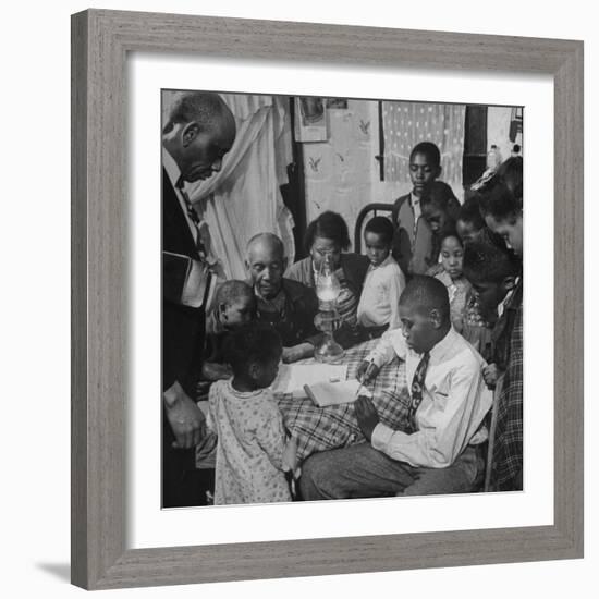 African American Family in the Memphis Area, Where Richard Wright Wrote the Book Called "Black Boy"-Ed Clark-Framed Photographic Print