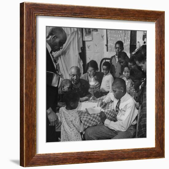 African American Family in the Memphis Area, Where Richard Wright Wrote the Book Called "Black Boy"-Ed Clark-Framed Photographic Print