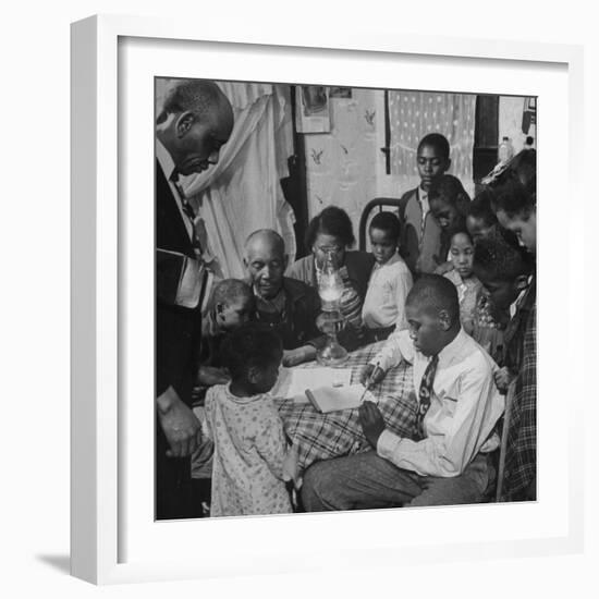 African American Family in the Memphis Area, Where Richard Wright Wrote the Book Called "Black Boy"-Ed Clark-Framed Photographic Print