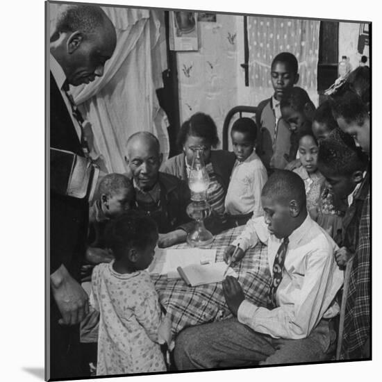 African American Family in the Memphis Area, Where Richard Wright Wrote the Book Called "Black Boy"-Ed Clark-Mounted Photographic Print