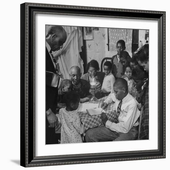 African American Family in the Memphis Area, Where Richard Wright Wrote the Book Called "Black Boy"-Ed Clark-Framed Photographic Print