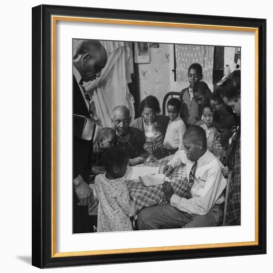 African American Family in the Memphis Area, Where Richard Wright Wrote the Book Called "Black Boy"-Ed Clark-Framed Photographic Print